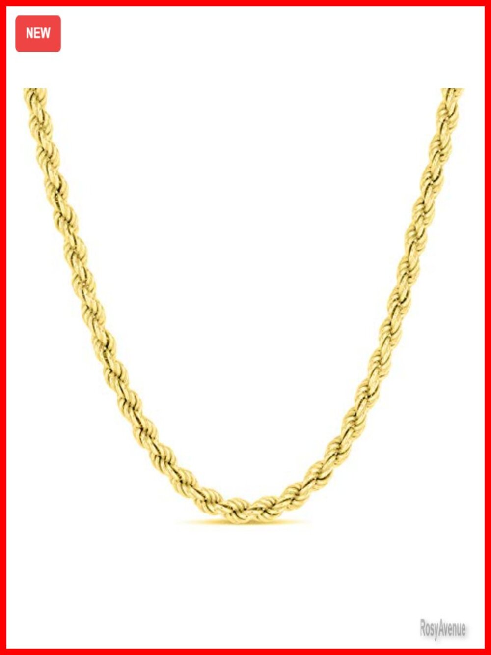 Sterling Silver Diamond-Cut Rope Chain Necklace 2MM 3MM 4MM Italian Braided